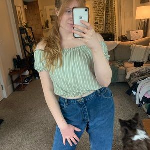 Cute striped crop top